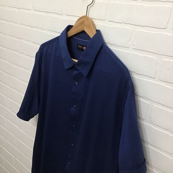 ANTHONY of London blue 100% cotton sleeveless button down shirt 3XL - Picture 8 of 14